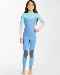 Outlet 🎁 Billabong 👧 Girls' 3/2 Synergy Back Zip Full Wetsuit SURFSIDE ✨