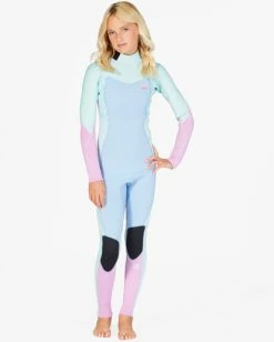 Buy 🔔 Billabong 👧 Girls' 4/3 Synergy Back Zip Full Wetsuit BLACK TIE DYE 🤩 -Womens-Collection-Adventure-Division Sales abgw100108 billabongw icr frt1 1