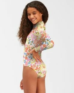Best Sale ⭐ Billabong 👧 Girls' Windsong Long Sleeve 🩱 Swimsuit MULTI 😍 -Womens-Collection-Adventure-Division Sales abgwr00136 billabongw mul bck1 1