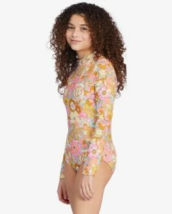 Outlet 😀 Billabong 👧 Girls' Ain't She A Beaut Long Sleeve UPF 50 🩱 Swimsuit MULTI ✨ -Womens-Collection-Adventure-Division Sales abgwr00152 billabongw mul sd1 1