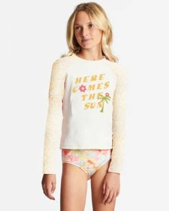Cheap 🔥 Billabong Girl's 4-16 Sunbeams Forever Long Sleeve UPF 50 Rashguard GOLDEN PEACH 👍 -Womens-Collection-Adventure-Division Sales abgwr00158 billabongw ygf0 frt1 1