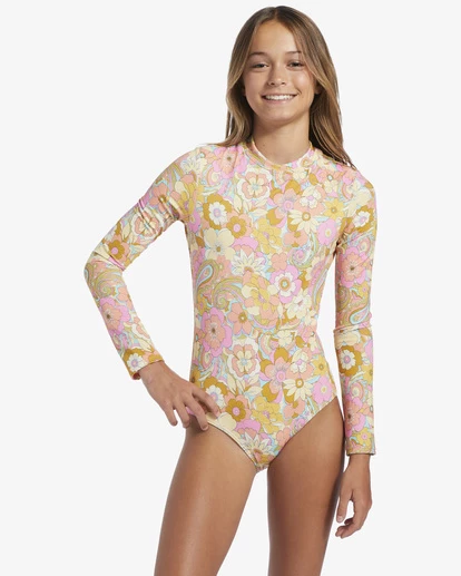 Brand new ๐ Billabong Girl's 4-16 Sunbeams Forever UPF 50 Long Sleeve One-Piece ๐ฉฑ Swimsuit MULTI ๐ฏ 4 Brand new ๐ Billabong Girl's 4-16 Sunbeams Forever UPF 50 Long Sleeve One-Piece ๐ฉฑ Swimsuit MULTI ๐ฏ - Image 4