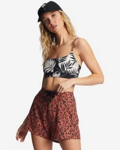 Flash Sale 😀 Billabong Spotted In Paradise 3" Boardshorts BLACK PEBBLE 🧨 -Womens-Collection-Adventure-Division Sales abjbs00146 billabongw bpb frt1 1