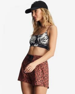 Flash Sale 😀 Billabong Spotted In Paradise 3" Boardshorts BLACK PEBBLE 🧨 -Womens-Collection-Adventure-Division Sales abjbs00146 billabongw bpb sd1 1