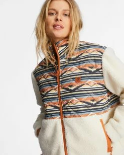 Cheap 😉 Billabong A/Div Hidden Trails Zip-Up Jacket WHITE CAP ❤️ -Womens-Collection-Adventure-Division Sales abjft00294 billabongw wcp dtl1 1