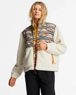 Cheap 😉 Billabong A/Div Hidden Trails Zip-Up Jacket WHITE CAP ❤️ -Womens-Collection-Adventure-Division Sales abjft00294 billabongw wcp frt1 1