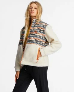 Cheap 😉 Billabong A/Div Hidden Trails Zip-Up Jacket WHITE CAP ❤️ -Womens-Collection-Adventure-Division Sales abjft00294 billabongw wcp sd1 1