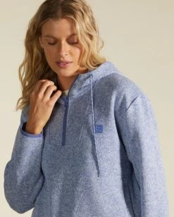 Flash Sale 😉 Billabong A/Div Highway Half-Zip Hoodie HEATHER OATMEAL 👏 -Womens-Collection-Adventure-Division Sales abjft00295 billabongw pmk0 dtl1 1