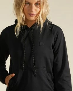 New 🛒 Billabong A/Div New Trails Pullover Hoodie BLACK 🔔 -Womens-Collection-Adventure-Division Sales abjft00299 billabongw blk dtl1 1