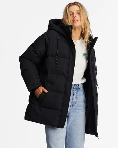 New โ๏ธ Billabong A/Div Artic Shores Hooded Puffer Jacket BLACK ๐ 11 New โ๏ธ Billabong A/Div Artic Shores Hooded Puffer Jacket BLACK ๐ - Image 11