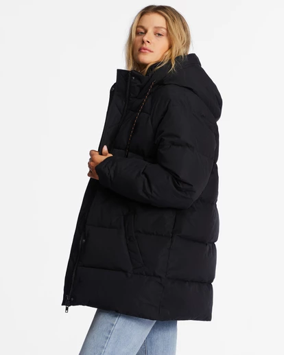 New โ๏ธ Billabong A/Div Artic Shores Hooded Puffer Jacket BLACK ๐ 12 New โ๏ธ Billabong A/Div Artic Shores Hooded Puffer Jacket BLACK ๐ - Image 12