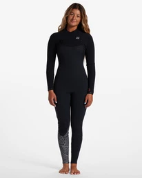Budget 🧨 Billabong 4/3 Furnace Comp Chest Zip Wetsuit MIDNIGHT TRAILS ⌛