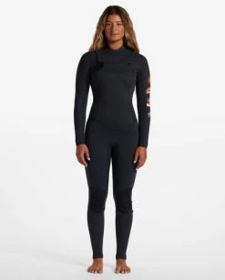 Cheap 👍 Billabong 3/2 Salty Dayz Natural Chest Zip Wetsuit BLACK TIDE ⌛ -Womens-Collection-Adventure-Division Sales abjw100160 billabongw kvd7 frt1 1