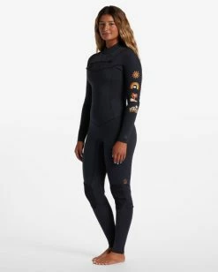 Cheap 👍 Billabong 3/2 Salty Dayz Natural Chest Zip Wetsuit BLACK TIDE ⌛ -Womens-Collection-Adventure-Division Sales abjw100160 billabongw kvd7 sd1 1