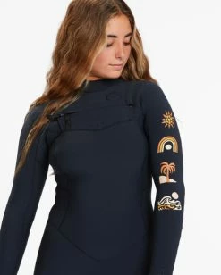 Cheap 🧨 Billabong 4/3 Salty Dayz Natural Chest Zip Wetsuit BLACK TIDE 😍 -Womens-Collection-Adventure-Division Sales abjw100161 billabongw kvd7 dtl2 1