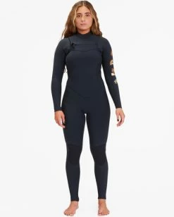 Cheap 🧨 Billabong 4/3 Salty Dayz Natural Chest Zip Wetsuit BLACK TIDE 😍 -Womens-Collection-Adventure-Division Sales abjw100161 billabongw kvd7 frt1 1