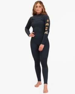 Cheap 🧨 Billabong 4/3 Salty Dayz Natural Chest Zip Wetsuit BLACK TIDE 😍 -Womens-Collection-Adventure-Division Sales abjw100161 billabongw kvd7 sd1 1