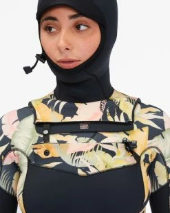 Best deal 🎁 Billabong 4/3 Salty Dayz Hooded Full Wetsuit JUNGLE NIGHT ⌛ -Womens-Collection-Adventure-Division Sales abjw200103 billabongw kyg6 dtl1 1