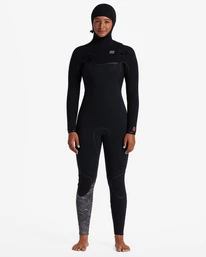 Outlet 🧨 Billabong 5/4 Furnace Chest Zip Hooded Wetsuit MIDNIGHT TRAILS 🧨