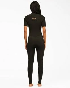 Best Sale ✔️ Billabong 2/2 Synergy Center Zip Short Sleeve Full Wetsuit BLACK TIE DYE 🤩 -Womens-Collection-Adventure-Division Sales abjw300101 billabongw bti bck1 1