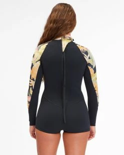 Hot Sale 🔔 Billabong 2/2 Spring Fever Long Sleeve Spring Suit JUNGLE NIGHT ⌛ -Womens-Collection-Adventure-Division Sales abjw400101 billabongw kyg6 bck1 1