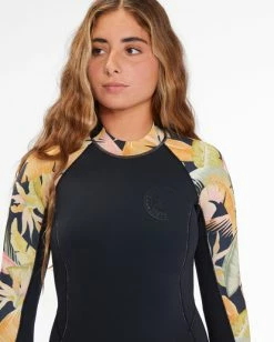 Hot Sale 🔔 Billabong 2/2 Spring Fever Long Sleeve Spring Suit JUNGLE NIGHT ⌛ -Womens-Collection-Adventure-Division Sales abjw400101 billabongw kyg6 dtl1 1
