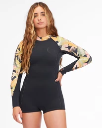 Hot Sale 🔔 Billabong 2/2 Spring Fever Long Sleeve Spring Suit JUNGLE NIGHT ⌛