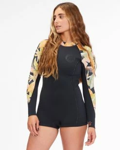 Hot Sale 🔔 Billabong 2/2 Spring Fever Long Sleeve Spring Suit JUNGLE NIGHT ⌛ -Womens-Collection-Adventure-Division Sales abjw400101 billabongw kyg6 sd1 1