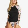 Deals 🤩 Billabong Postcards From Paradise Long Sleeve Rashguard BLACK PEBBLE 🔥