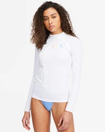 Top 10 😉 Billabong Core Mock Neck Long Sleeve Rashguard WHITE 😍