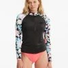 Hot Sale 👏 Billabong Feelin Tropical Long Sleeve Zip-Up Rashguard MULTI ✨