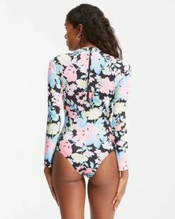 Top 10 🤩 Billabong Feelin Tropical Mock Neck Long Sleeve 🩱 Swimsuit MULTI ✔️ -Womens-Collection-Adventure-Division Sales abjwr00187 billabongw mul bck1 1