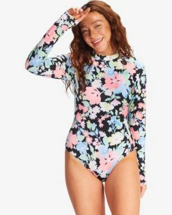 Top 10 🤩 Billabong Feelin Tropical Mock Neck Long Sleeve 🩱 Swimsuit MULTI ✔️ -Womens-Collection-Adventure-Division Sales abjwr00187 billabongw mul btm1 1