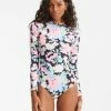 Top 10 🤩 Billabong Feelin Tropical Mock Neck Long Sleeve 🩱 Swimsuit MULTI ✔️