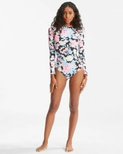 Top 10 🤩 Billabong Feelin Tropical Mock Neck Long Sleeve 🩱 Swimsuit MULTI ✔️ -Womens-Collection-Adventure-Division Sales abjwr00187 billabongw mul frt9 1
