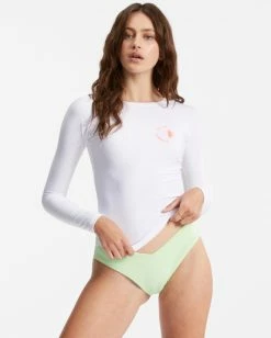 Brand new 🌟 Billabong Sol Searcher Long Sleeve Rashguard WHITE 🧨 -Womens-Collection-Adventure-Division Sales abjwr00189 billabongw wht frt1 1