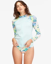 Promo 👏 Billabong Core Long Sleeve Zip-Up Rashguard BLACK 👏