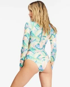 New 😉 Billabong Rides And Tides Long Sleeve 🩱 Swimsuit MARINE GREEN 🛒 -Womens-Collection-Adventure-Division Sales abjwr00202 billabongw bke0 bck1 1