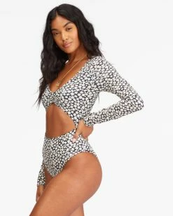 Best deal ✔️ Billabong Pretty Daze Long Sleeve 🩱 Swimsuit BLACK PEBBLE 👍 -Womens-Collection-Adventure-Division Sales abjwr00207 billabongw bpb sd1 1