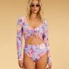 Promo 🎉 Billabong Halleys Garden Long Sleeve 🩱 Swimsuit MULTI 💯