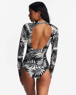 Brand new 💯 Billabong Spotted In Paradise UPF 50 Long Sleeve One-Piece 🩱 Swimsuit WHITE CAP 😍 -Womens-Collection-Adventure-Division Sales abjwr00224 billabongw wcp bck1 1