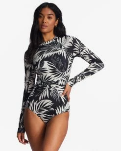 Brand new 💯 Billabong Spotted In Paradise UPF 50 Long Sleeve One-Piece 🩱 Swimsuit WHITE CAP 😍 -Womens-Collection-Adventure-Division Sales abjwr00224 billabongw wcp frt1 1