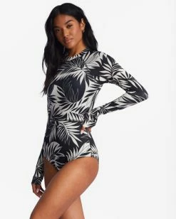Brand new 💯 Billabong Spotted In Paradise UPF 50 Long Sleeve One-Piece 🩱 Swimsuit WHITE CAP 😍 -Womens-Collection-Adventure-Division Sales abjwr00224 billabongw wcp sd1 1