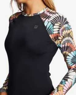 Cheap ⭐ Billabong A/DIV UPF 50 Long Sleeve Rashguard BLACK MULTI 2 👍 -Womens-Collection-Adventure-Division Sales abjwr00227 billabongw bml2 dtl1 1
