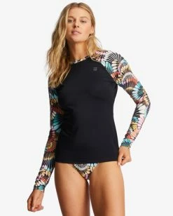 Cheap ⭐ Billabong A/DIV UPF 50 Long Sleeve Rashguard BLACK MULTI 2 👍 -Womens-Collection-Adventure-Division Sales abjwr00227 billabongw bml2 frt1 1