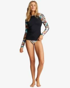 Cheap ⭐ Billabong A/DIV UPF 50 Long Sleeve Rashguard BLACK MULTI 2 👍 -Womens-Collection-Adventure-Division Sales abjwr00227 billabongw bml2 frt9 1