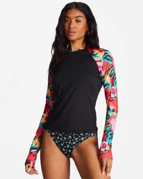 Promo 😉 Billabong Islands Away Long Sleeve UPF 50 Rashguard MULTI 🥰