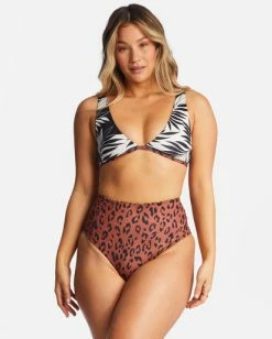 Outlet 👏 Billabong Spotted In Paradise Hi Retro Reversible High Leg 👙 Bikini Bottoms MULTI ✨ -Womens-Collection-Adventure-Division Sales abjx400745 billabongw mul bck1 1