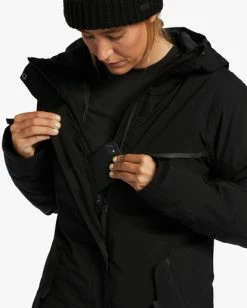Cheapest 🤩 Billabong A/Div Eclipse 15K Insulated Snow Jacket SCARLET ❤️ -Womens-Collection-Adventure-Division Sales ebjtj00116 billabongw blk dtl1 1
