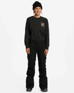 Best Sale 🧨 Billabong A/Div Nela 45K Insulated Snow Pants SCARLET ⭐ -Womens-Collection-Adventure-Division Sales ebjtp00110 billabongw blk frt1 1